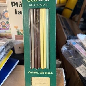 No. 2 Pencil Set - Brown, Yellow, Mint Green